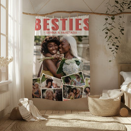 Modern Bestie Foto Collage | Vänner Fleecefilt