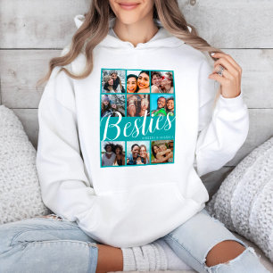 Modern Bestie Grönt & White 9 Photo Collage T Shirt