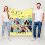 Modern Bestie Quote Photo Collage Personlig BFF Fleecefilt<br><div class="desc">Modern BFF-filt för bästa vänner - Vänner är den familj vi själva väljer. Den här roligten är en färgad som är en perfekt hyllning när livet ibland blir för upptaget, men du vill att din bestis ska veta att du alltid kommer att vara där för dem! Den här utskriften innehåller...</div>