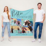 Modern Bestie Quote Photo Collage Personlig BFF Fleecefilt<br><div class="desc">Modern BFF-filt för bästa vänner - Vänner är den familj vi själva väljer. Den här roligten är en färgad som är en perfekt hyllning när livet ibland blir för upptaget, men du vill att din bestis ska veta att du alltid kommer att vara där för dem! Den här utskriften innehåller...</div>