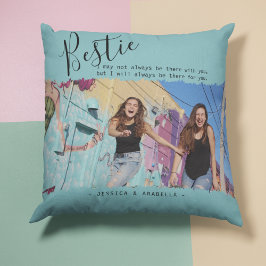 Modern Bestie Quote Photo Personlig BFF Kudde