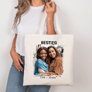 Modern Besties Best Friends Photo Tygkasse