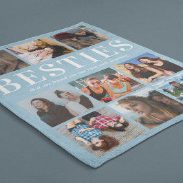 Modern Besties Gift | Bästa vänner blå Fleecefilt