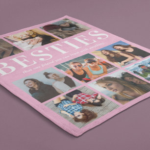 Modern Besties Gift Bästa vänner Rosa Fleecefilt
