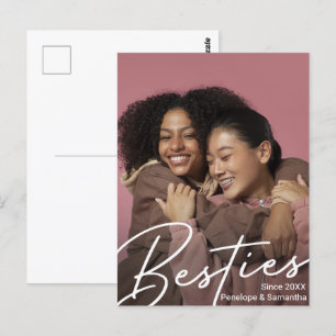 Modern Besties Photo Gift Vykort