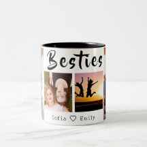 Modern BFF 4-Photo Collage Mugg