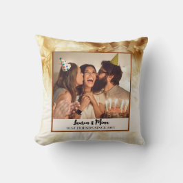 Modern BFF Photo Plaid Friendship Best Friend Thro Kudde