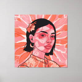 Modern bho feminine minimalist art canvastryck