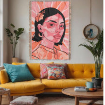 Modern bho feminine minimalist art