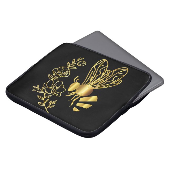 Modern bi- och blomneopren-Sleeve Laptop Fodral (Framsida topp)