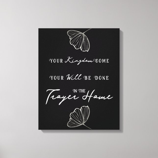 Modern bible Quote Prayer Personlig Family Namn Canvastryck (Framsida)