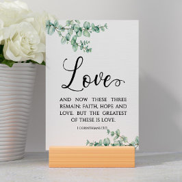 Modern Bible Verse Corinthians Card Bordsnummer