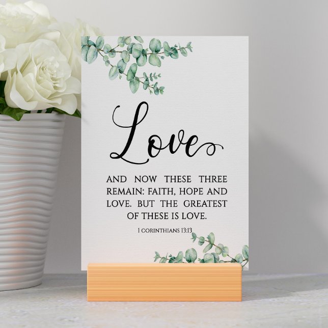 Modern Bible Verse Corinthians Card Bordsnummer (Skapare uppladdad)