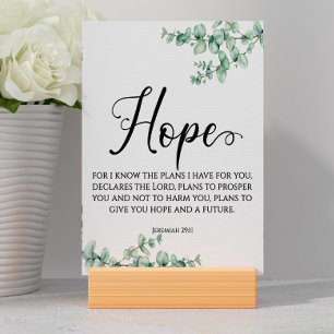 Modern Bible Verse Jeremiah Card Bordsnummer