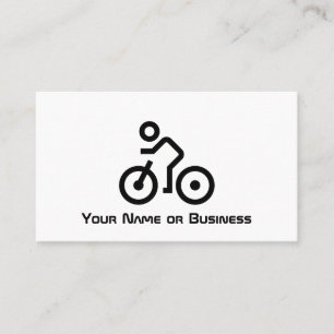 Modern bike Symbol Black and White Cycle Cyclist Visitkort