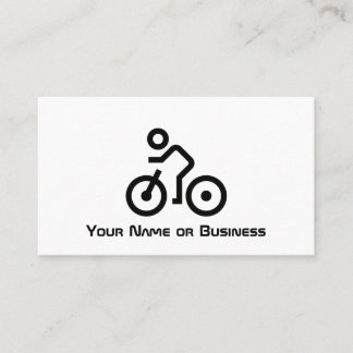 Modern bike Symbol Black and White Cycle Cyclist Visitkort