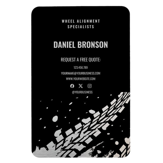 Modern bil automatisk mekanisk reparationstjänst - magnet (Vertikal)