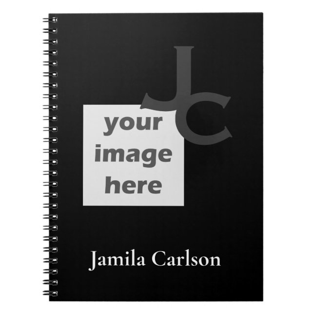 Modern bild av initialer namn anteckningsbok (Framsidan)