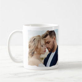 Modern bild bröllop personlig Mr och Mrs. Kaffemugg