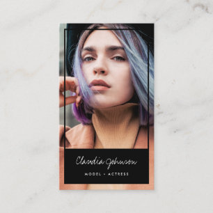 Modern bild för sångdansare för svart ram-skådespe visitkort