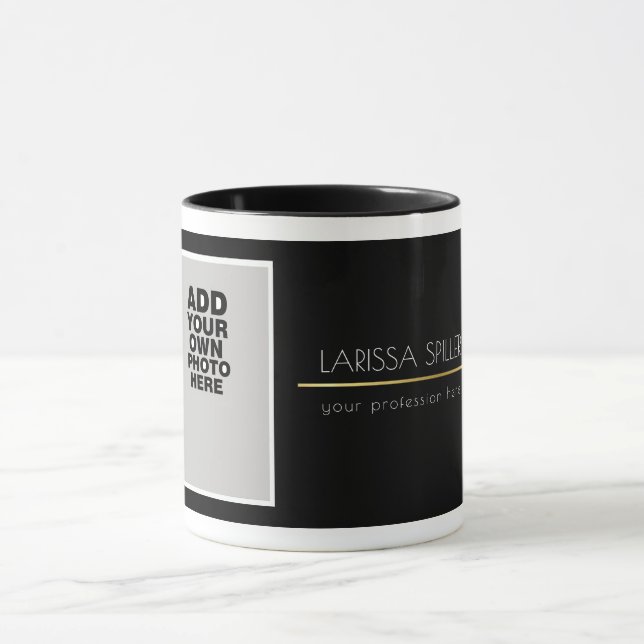 Modern bild för svart professionell mugg (Center)