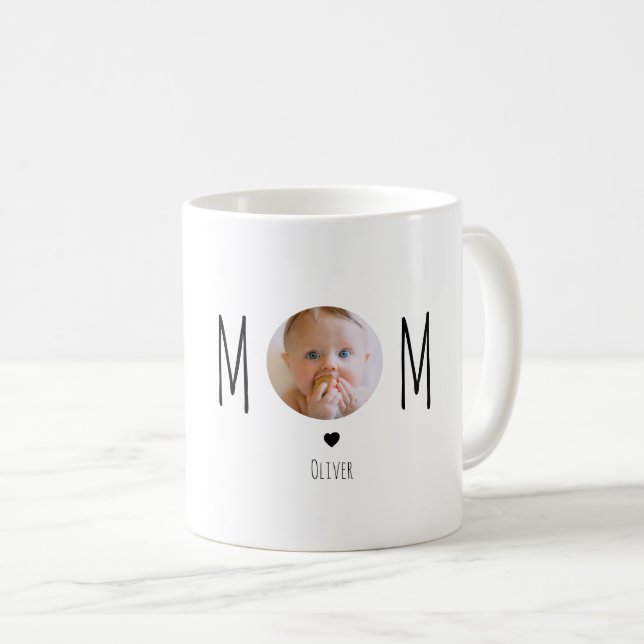 Modern bild på mamma och bebis kaffemugg (Framsida höger)
