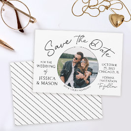 Modern bild Spara datumet för bröllopsinbjudan Inbjudningar