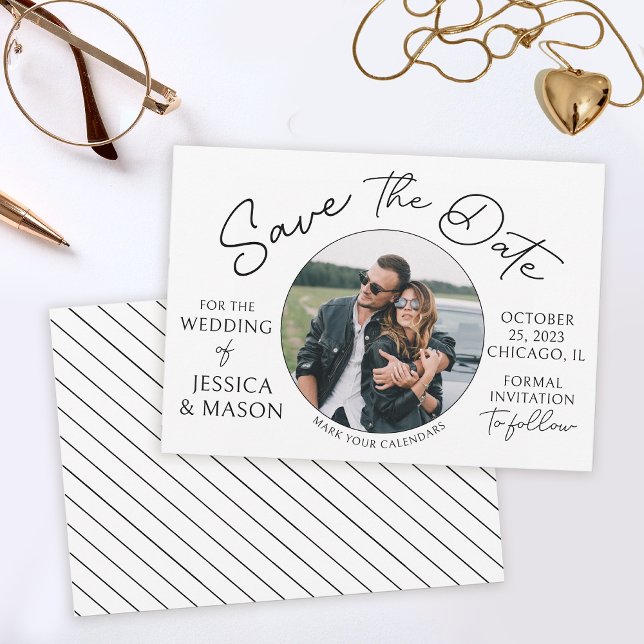 Modern bild Spara datumet för bröllopsinbjudan Inbjudningar (Skapare uppladdad)