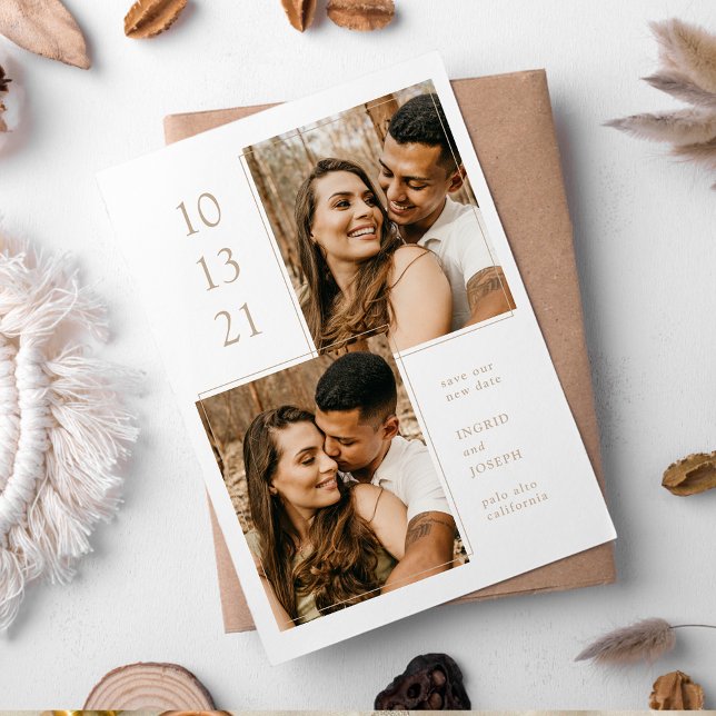 Modern Bildram Platt Spara Datum Kort (Skapare uppladdad)