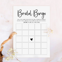 Modern Bingo-spelkort för skript Inbjudningar