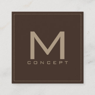 Modern biostre i Monogram Professionell Elegant Fyrkantigt Visitkort