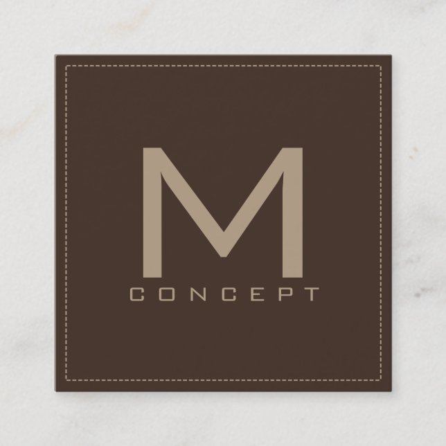 Modern biostre i Monogram Professionell Elegant Fyrkantigt Visitkort (Framsida)