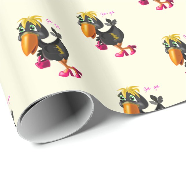 Modern Bird Funny Wrapping Papper - Anpassade Presentpapper (Rullad Hörn)