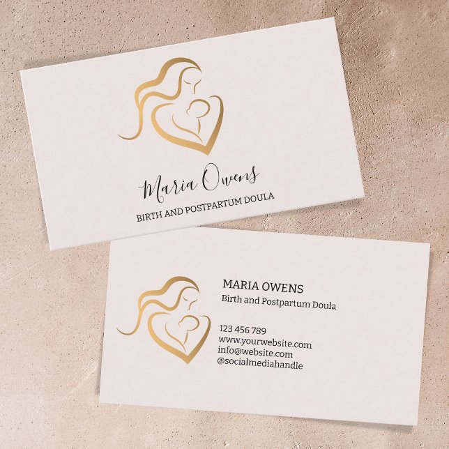Modern Birth Postpartum Doula Midfru Amation Visitkort (Skapare uppladdad)
