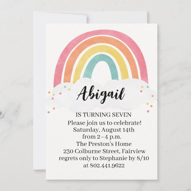 Modern Birthday Celebration Invitation Inbjudningar (Framsida)