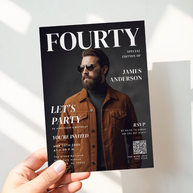 Modern Birthday Custom Magazine Cover Portrait (Skapare uppladdad)