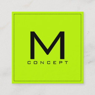 Modern bittergräns i Monogram Professionell Elegan Fyrkantigt Visitkort