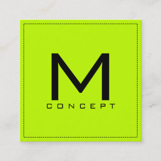Modern bittergräns i Monogram Professionell Elegan Fyrkantigt Visitkort