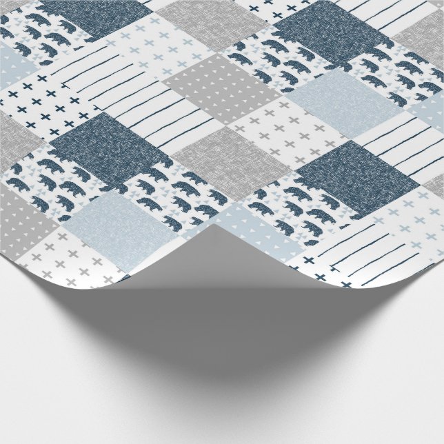 Modern Björn pojke Presentpapper (Hörn)