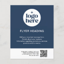 Modern Blå Anpassad Logotyp QR-kod Företag