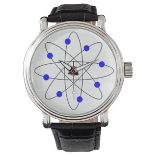 Modern blå Atom-bild Armbandsur