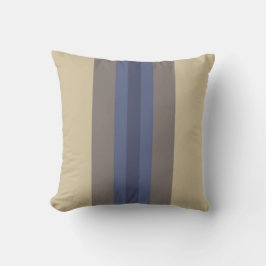 Modern blå beige randig kastkudde kudde
