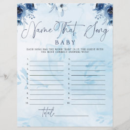 Modern blå blomma Namn den där Sång-babyvilan