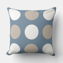 Modern blå, brun och vit Polka dots mönstrad