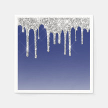 Modern blå drivrutin Silver Glitter