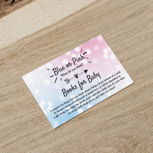 Modern blå eller Rosa? Gender Reveal Party Bok Tilläggskort