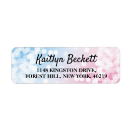 Modern blå eller Rosa? Gender Visa Party-retur Returadress Etikett