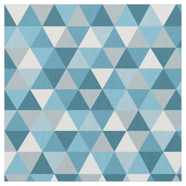 Modern blå geometri | Fabric Tyg (Närbild)