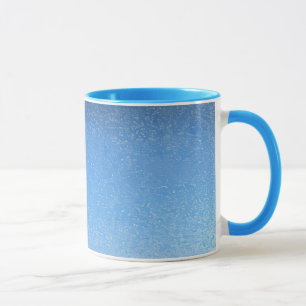 Modern blå Glitter-kombination Mugg