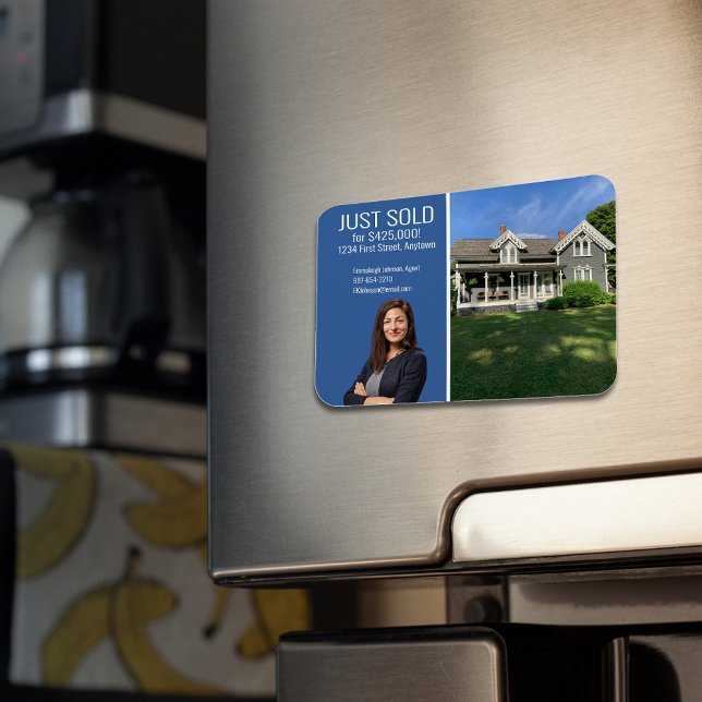 Modern blå Gods Direct Mail Magnet (Skapare uppladdad)